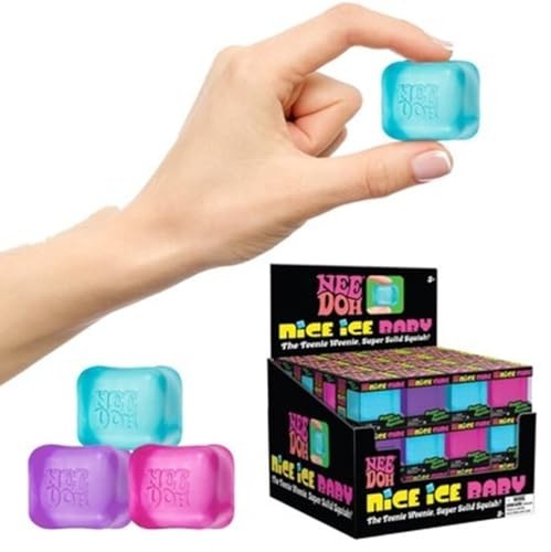 Needoh Nice Ice Baby Sensory Squeeze Toy, Super Solid Squish, 1.25", Ages 3+, 1 Pack - Multicolor
