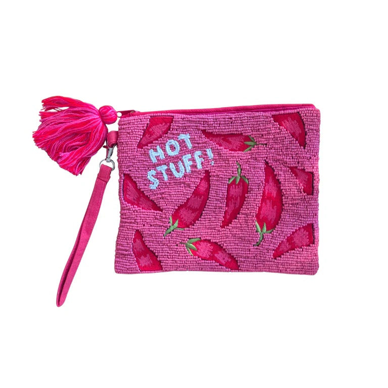 Beaded Hot Stuff Wristlet Purse