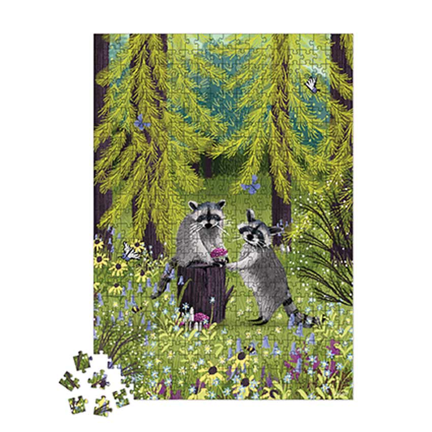 500-piece Puzzle - Raccoons - - Ages 8+
