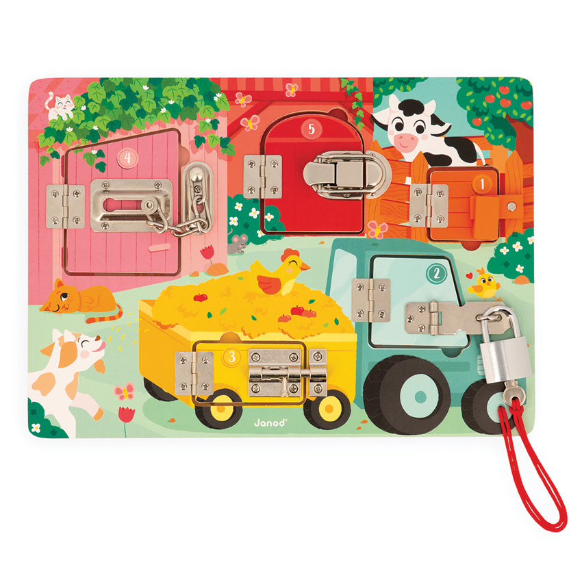 Janod Farm Lock Activity Board