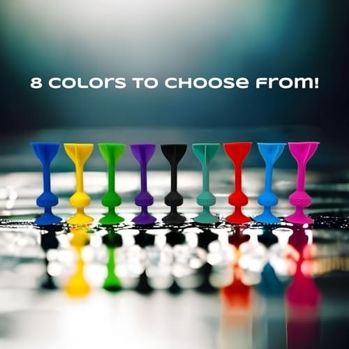 Tossit Game Suction Cup Darts, Toss Game Perfect Family And Party, Silicone Throwing Game For Backyard, Indoor And Outdoor Fun, Family Pack, Red Cyan