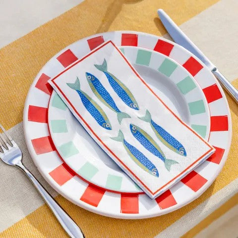 Paper Napkins Long Lunch - Fish - Pack 16