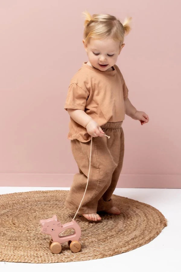 Trixie Wooden Pull Along Toy Mrs. Cat