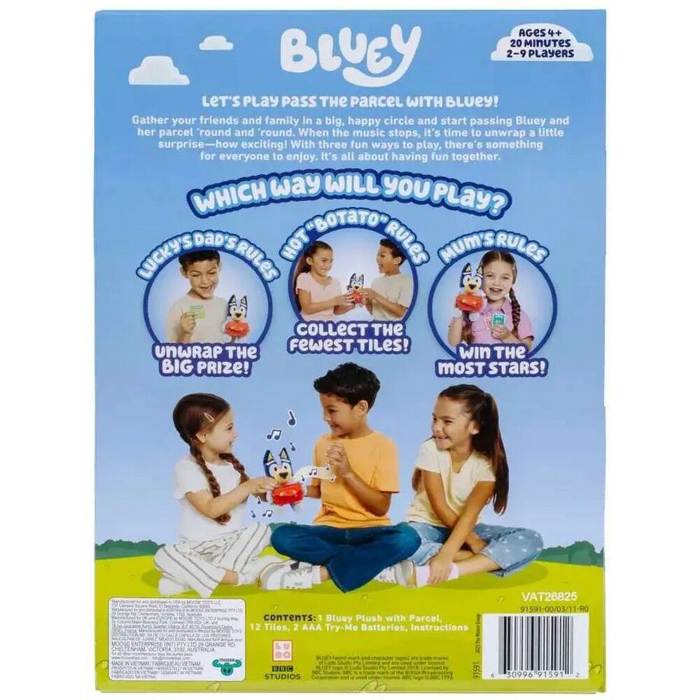 Bluey Pass The Parcel Musical Game Soft Huggable 8 Bluey Plush