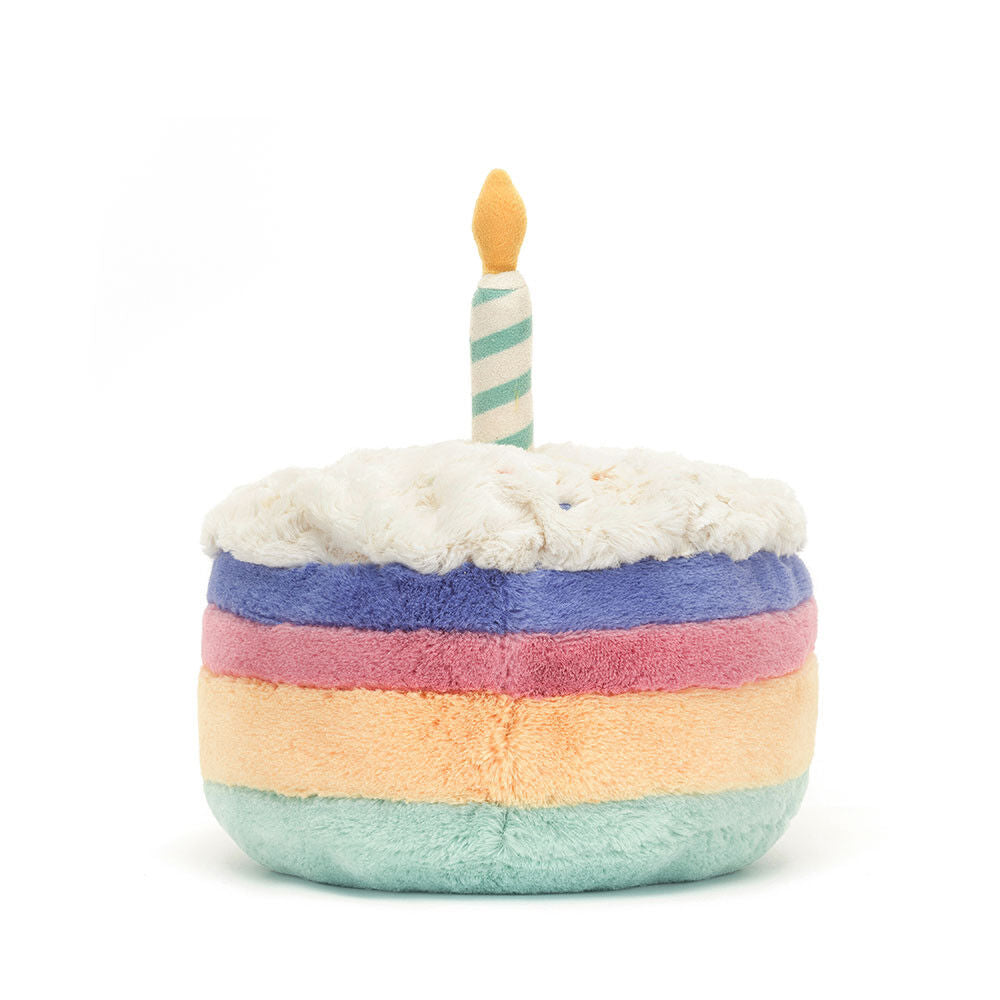 Jellycat Amuseable Rainbow Birthday Cake Plush Toy