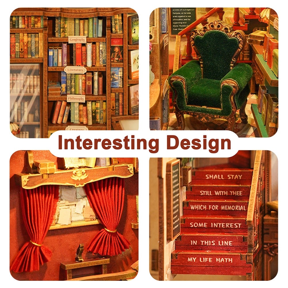 Tonecheer Book Nook 3d Puzzle Left Bank Bookstore