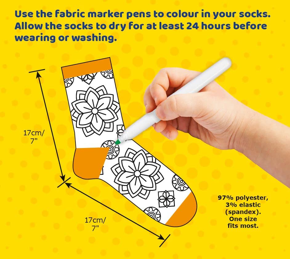 Doodle Socks - Colour Your Own Socks In Tube