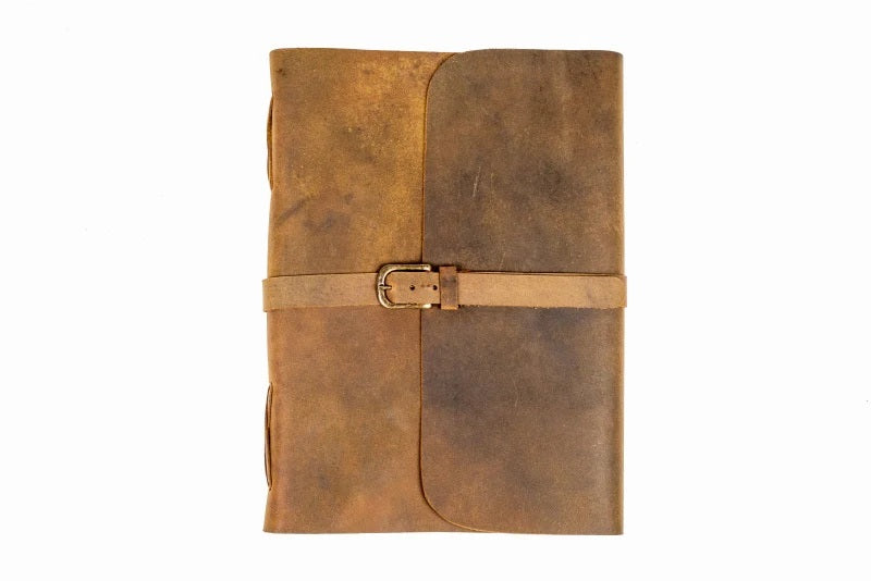 Leather Journal - Buckle - A4 Tan