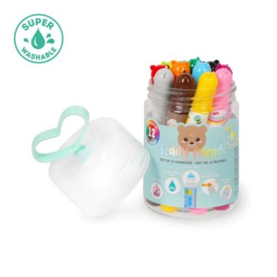 Legami Teddy Friends Set Of 12 Markers