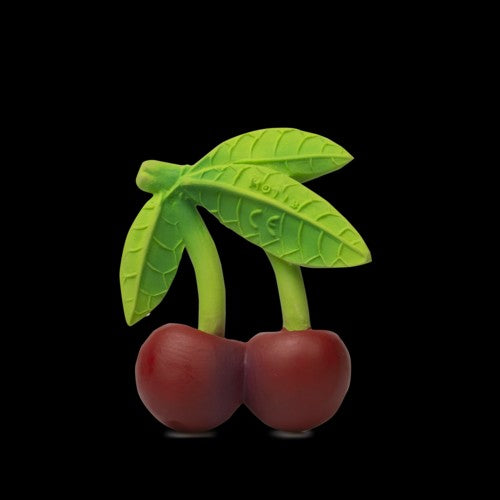 Oli & Carol - Natural Rubber Baby Teether, Mery The Cherry, 10 Cm