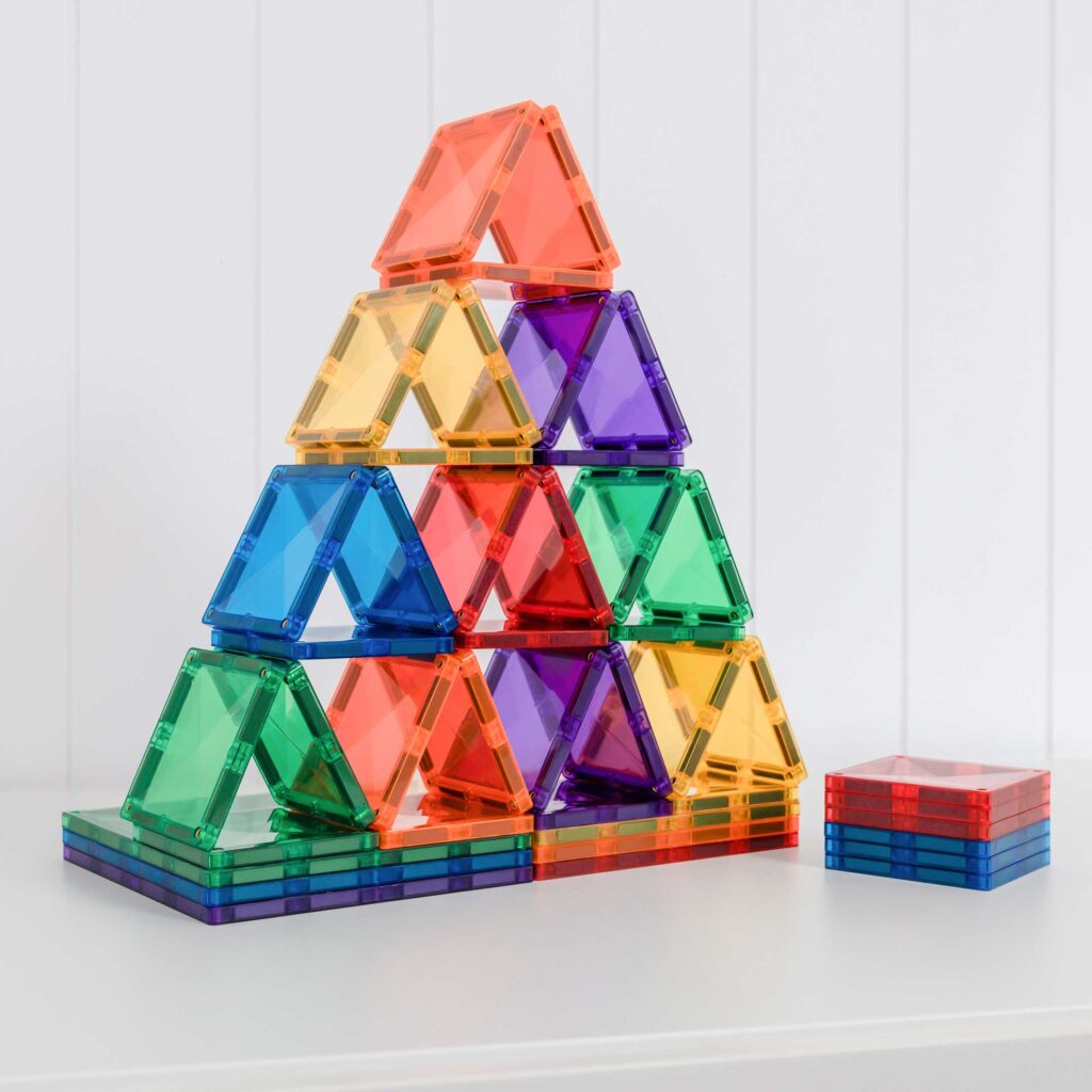 Connetix Magnetic Tiles Rainbow Square Pack 42 Pieces
