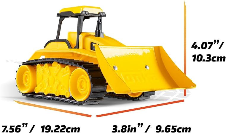 Tonka Mini Steel Classics Bulldozer – Steel Construction Working Features Realistic Lights & Sounds Vibrant Yellow Design