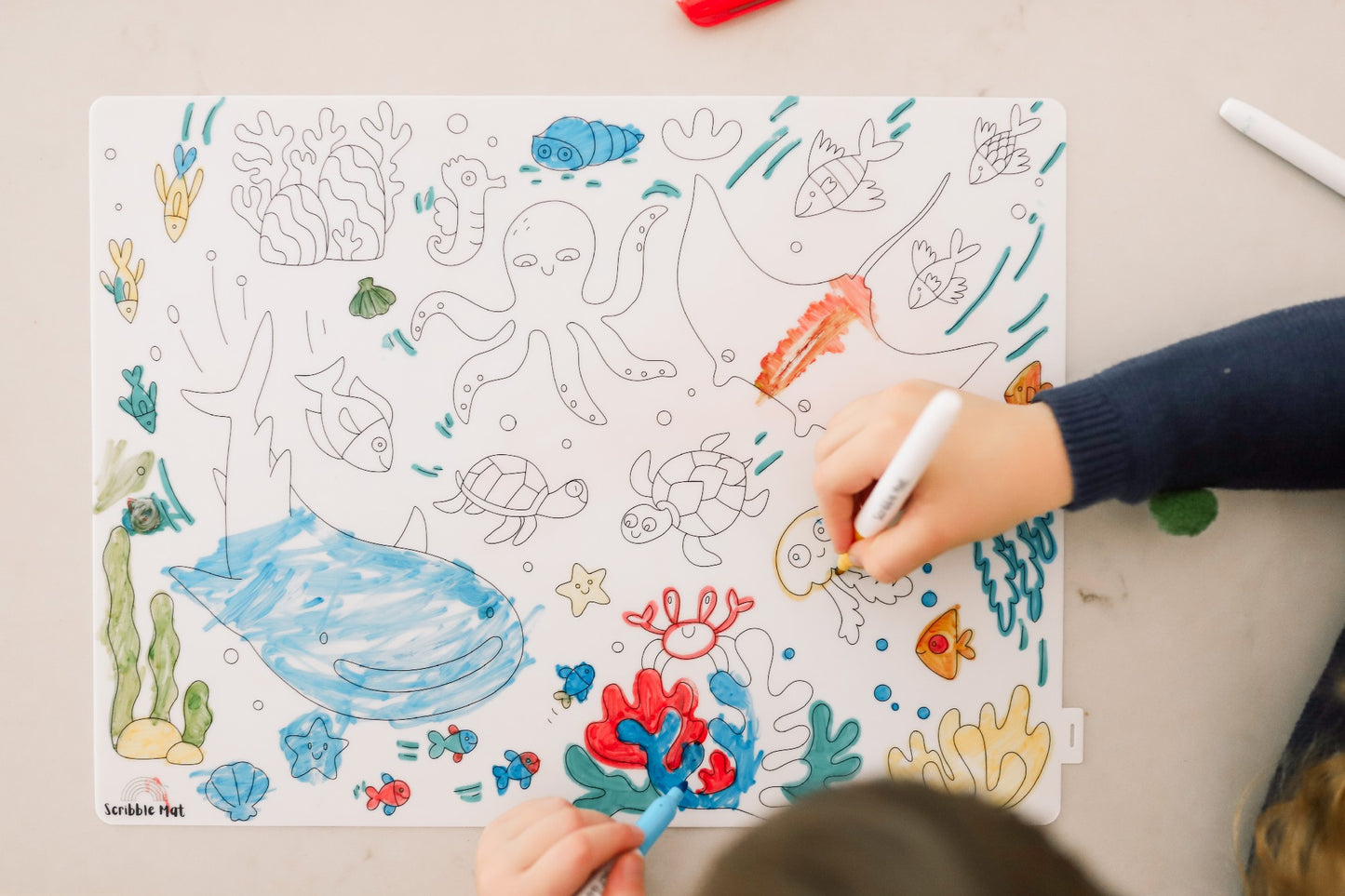 Reusable Scribble Mat Set | Under The Sea