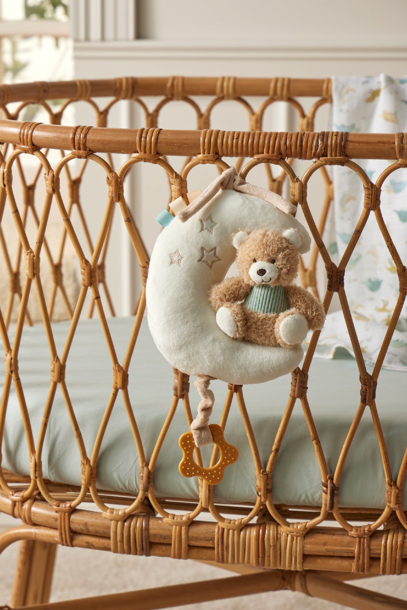 Jiggle & Giggle Huggies Musical Teddy Bear On Moon Blue