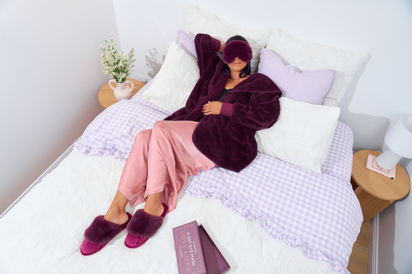 Cosy Luxe Cardi Robe - Mulberry