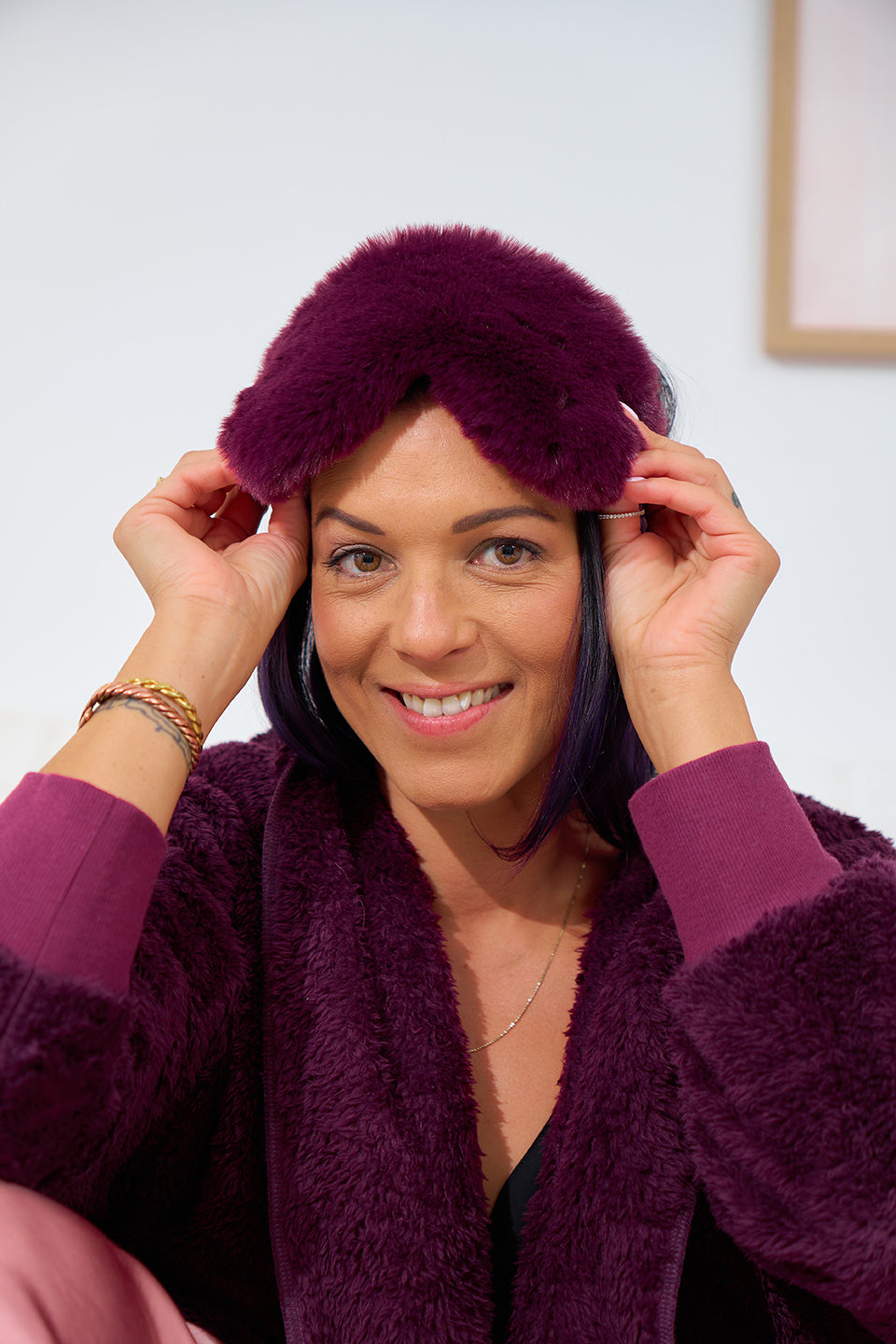 Cosy Luxe Cardi Robe - Mulberry
