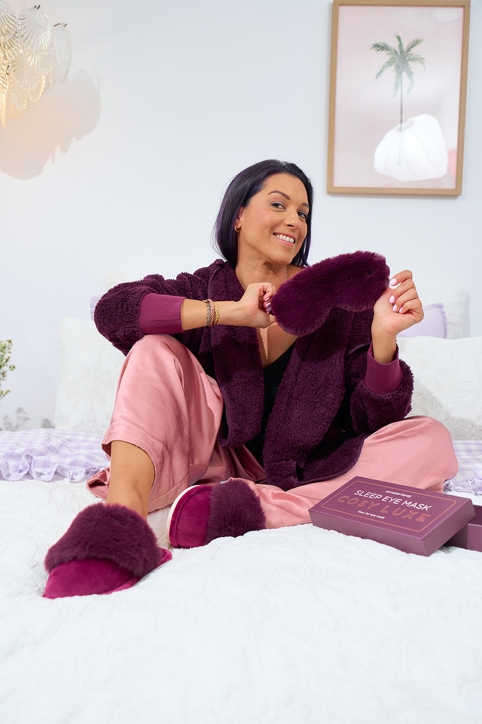 Cosy Luxe Cardi Robe - Mulberry