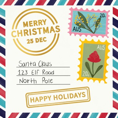 Box Postcard For Santa