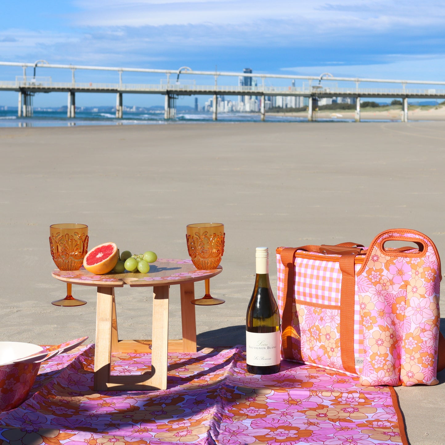 Picnic Retro Floral Foldable Picnic Table
