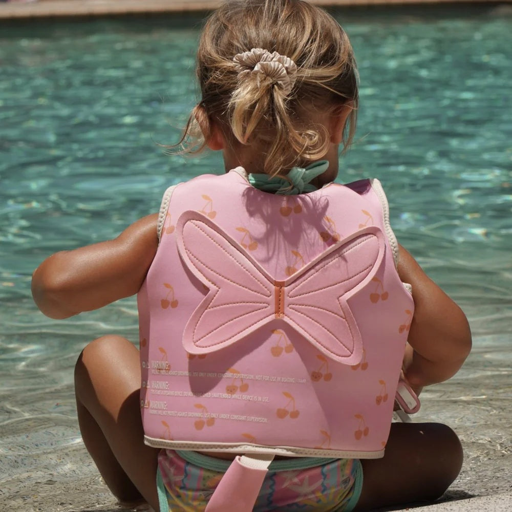 Sunnylife Kids Swim Vest 2-3 Cotton Candy Cherry