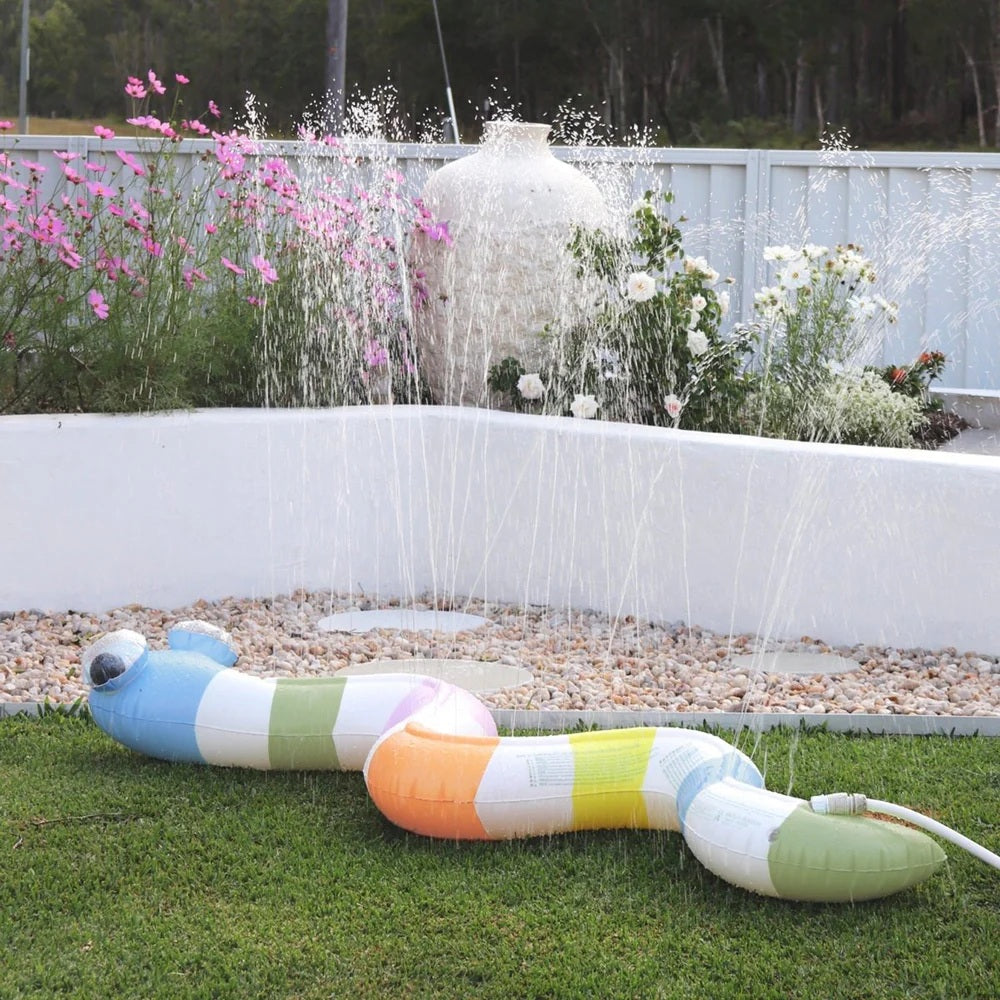 Sunnylife Inflatable Snake Sprinkler Into The Wild Multi Clr