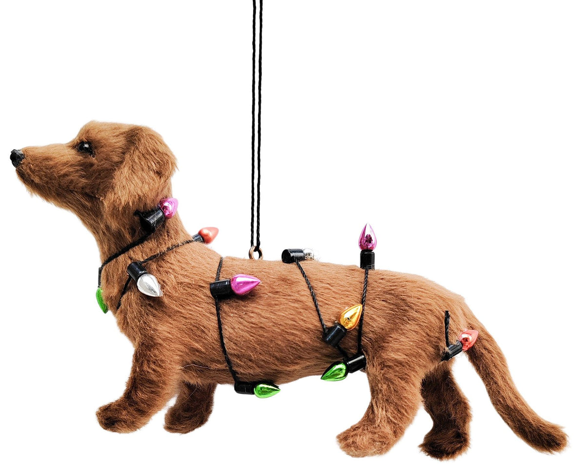Sausage Dog With Lights Hanging Decoration