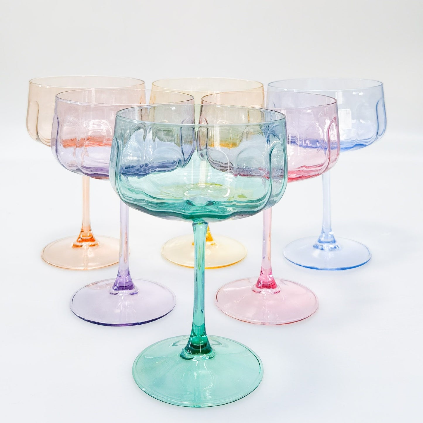 Urban Tillie Coupe Champagne Cocktail Drinking Glass 365ml 16cm Green