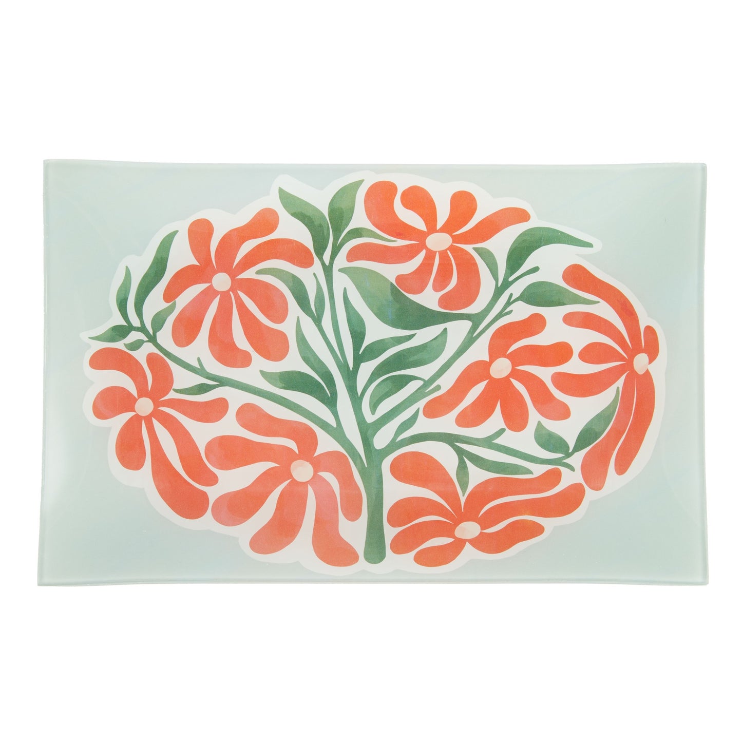 Emporium Large Lulu Glass Plate Multi-coloured Flower