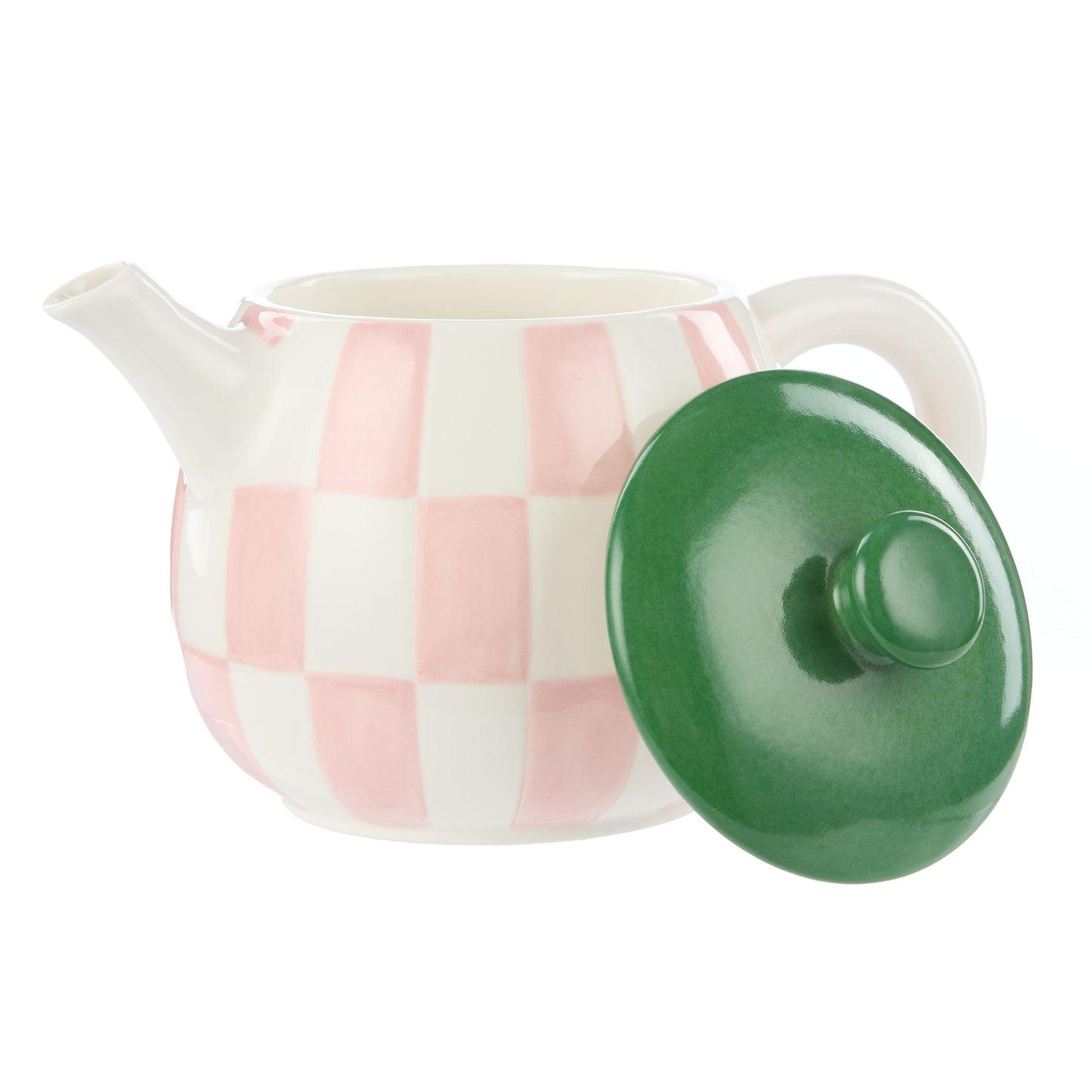 Emporium Check 700ml Teapot Pink/green