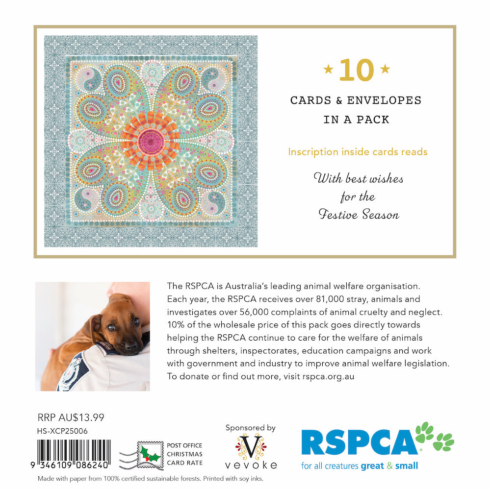 Christmas Heart 10 Charity Boxed Christmas Cards - Rspca