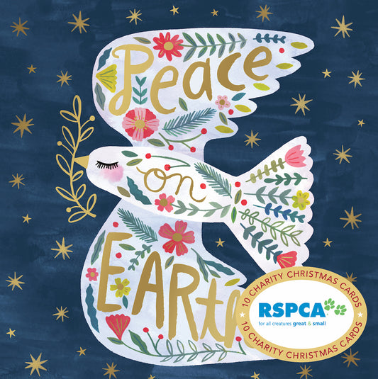 Peace On Earth 10 Boxed Charity Christmas Cards - Rspca