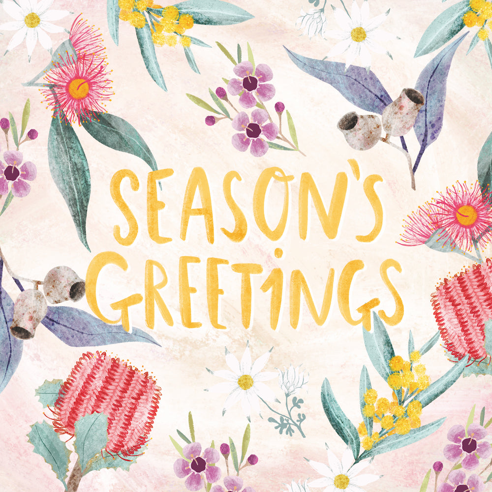 Seasons Greetings 10 Boxed Charity Christmas Cards - Breast Cancer Network Australia