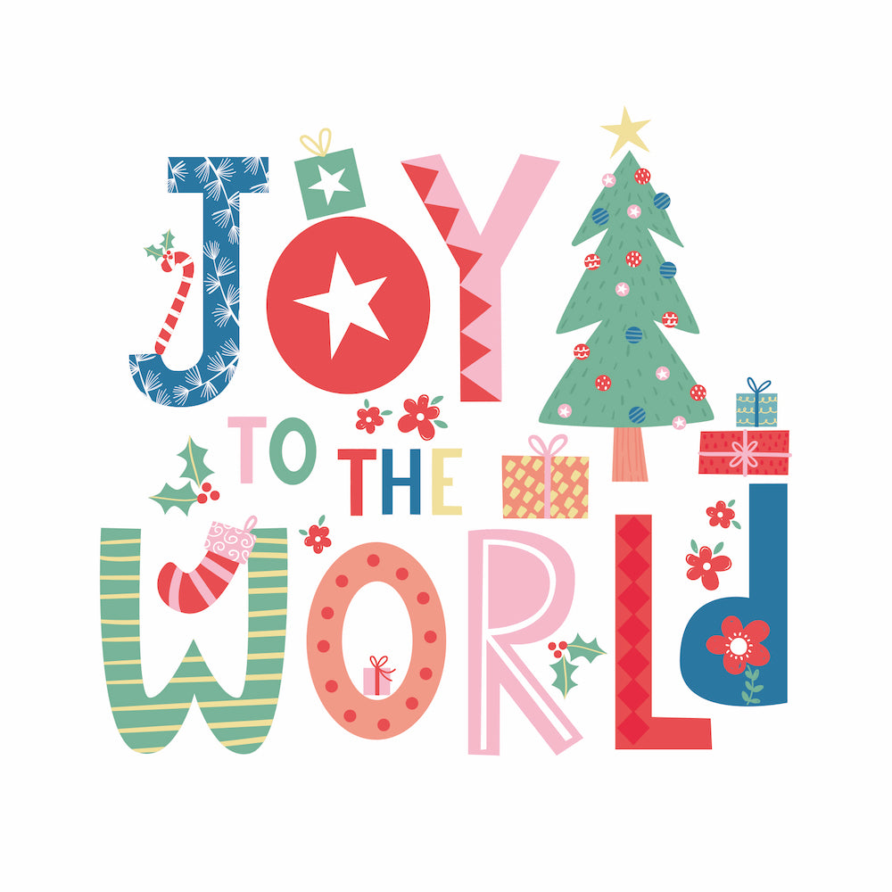 Joy To The World -10 Boxed Charity Christmas Cards - Jeans For Genes