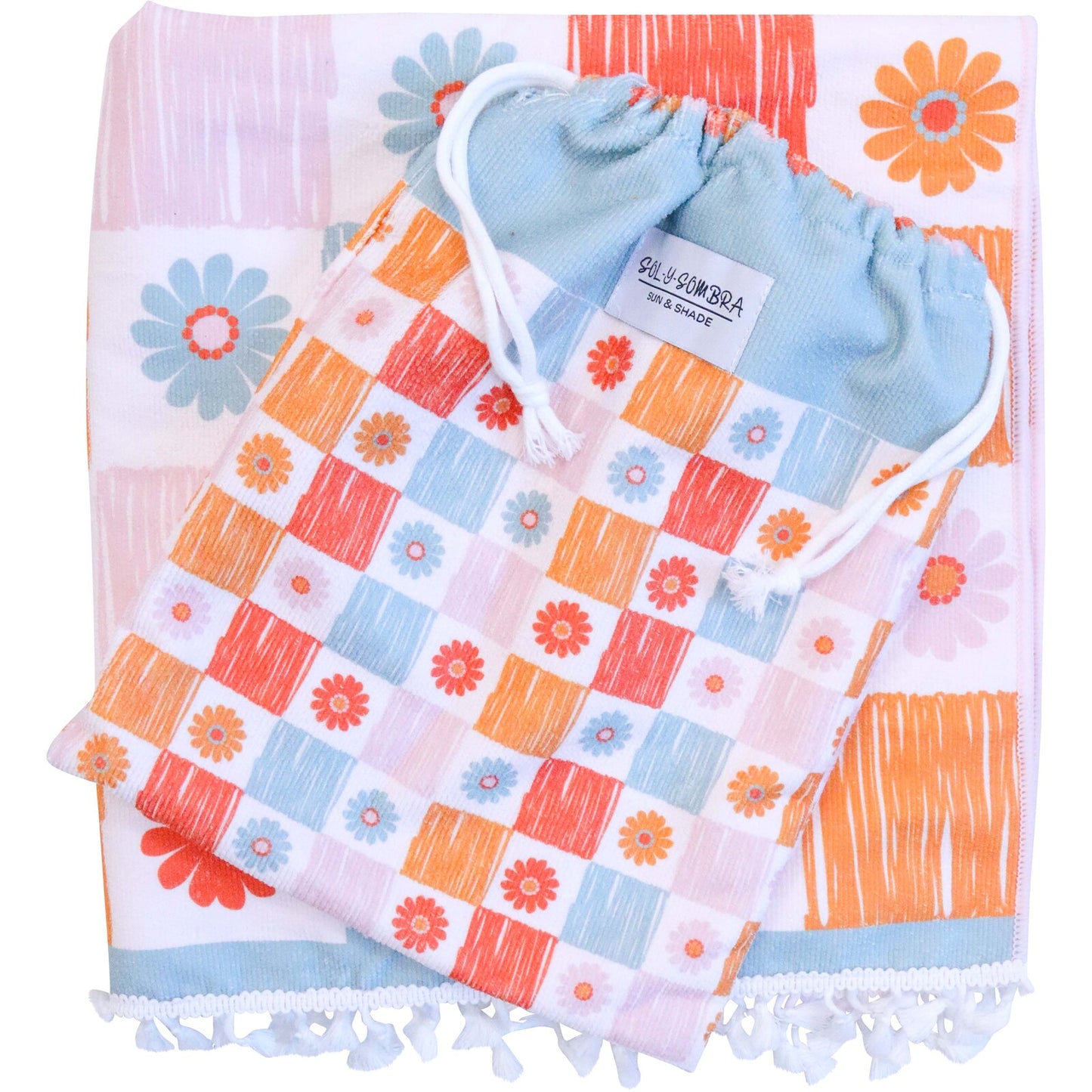Kids Poncho Towel W/bag Crayon