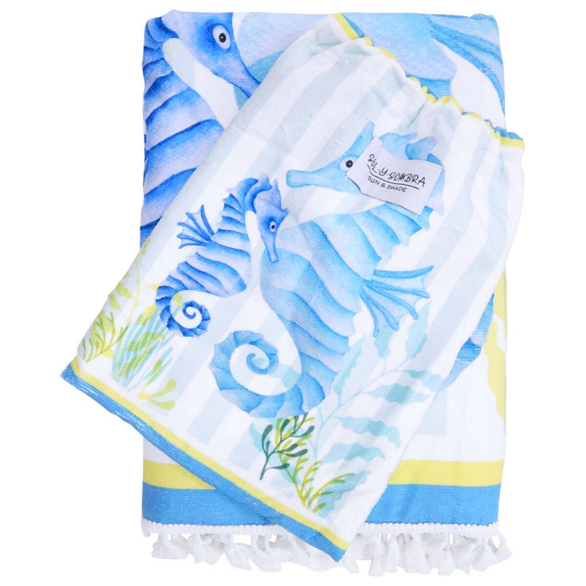 Kids Poncho Towel - Seahorse