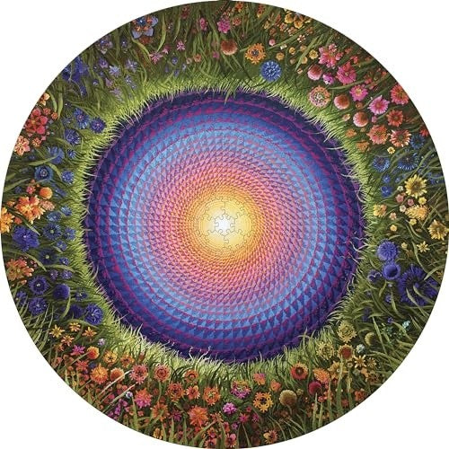 Pomegranate 500-piece Circular Jigsaw Puzzle (floral Compass)