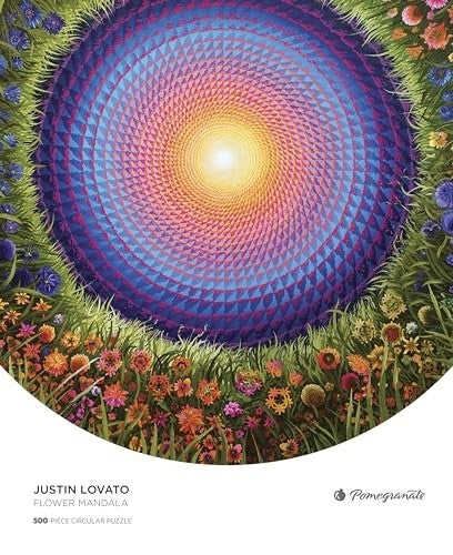 Pomegranate 500-piece Circular Jigsaw Puzzle (floral Compass)