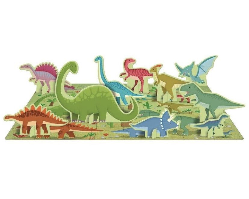 Sassi 3d Ultimate Atlas & Model Set - The Dinosaurs Book & Puzzle - 40 Pcs