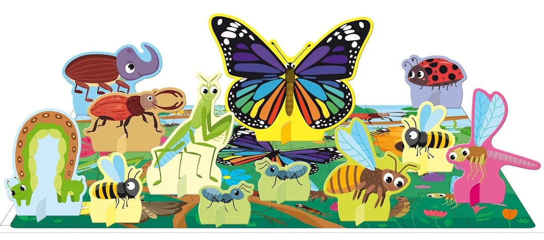 Sassi 3d Puzzle & Book Set - World Of Insects 40pcs
