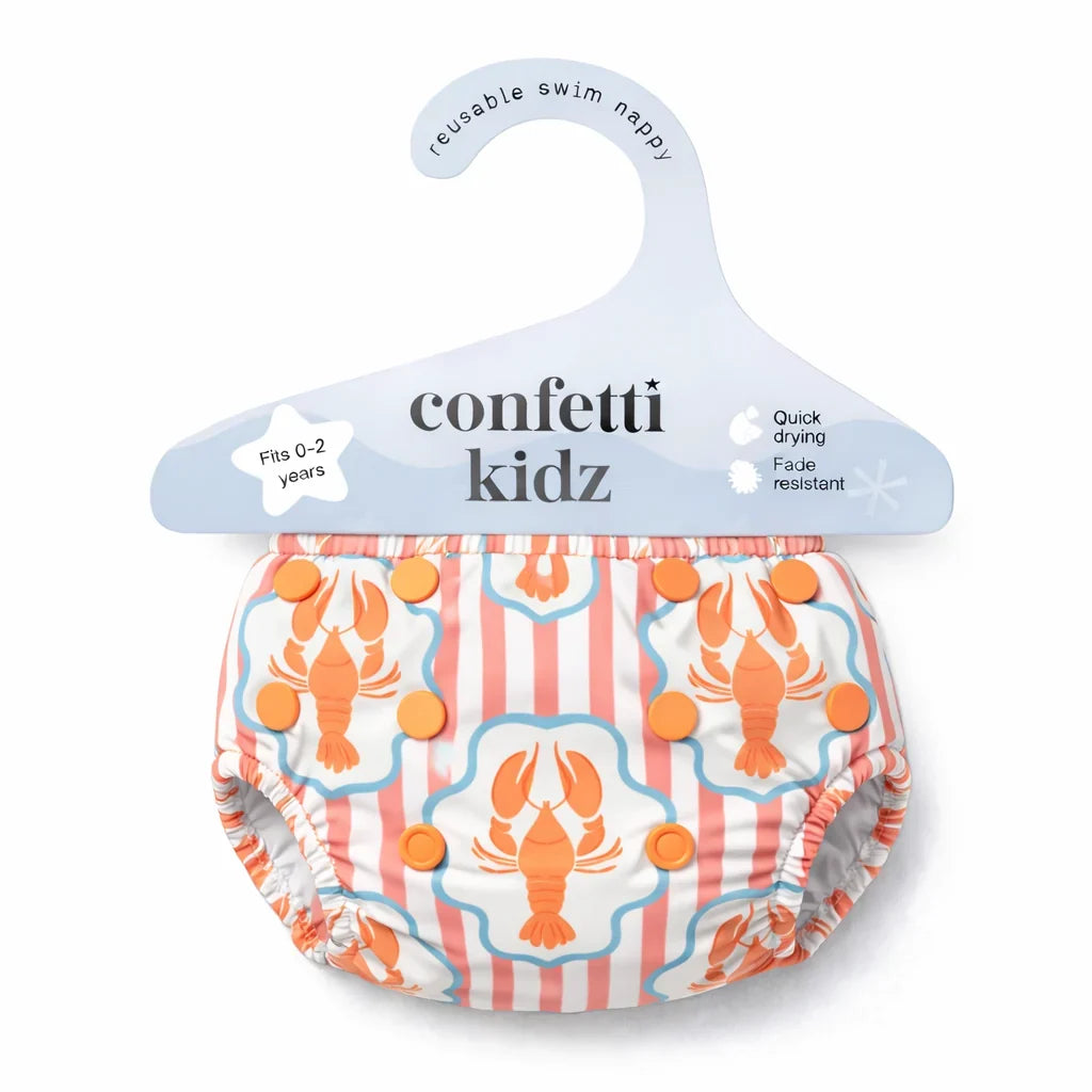 Reusable Swim Nappy - Coral Cray Fits 0-2 Y