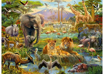 Puzzle 200pc Xxl Animals Of The Savannah Ravensburger