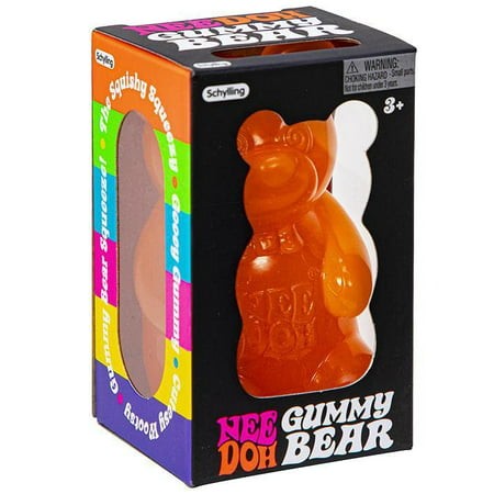 Nee Doh Gummy Bear Squishy Stress Toy -  (1 Random Color)