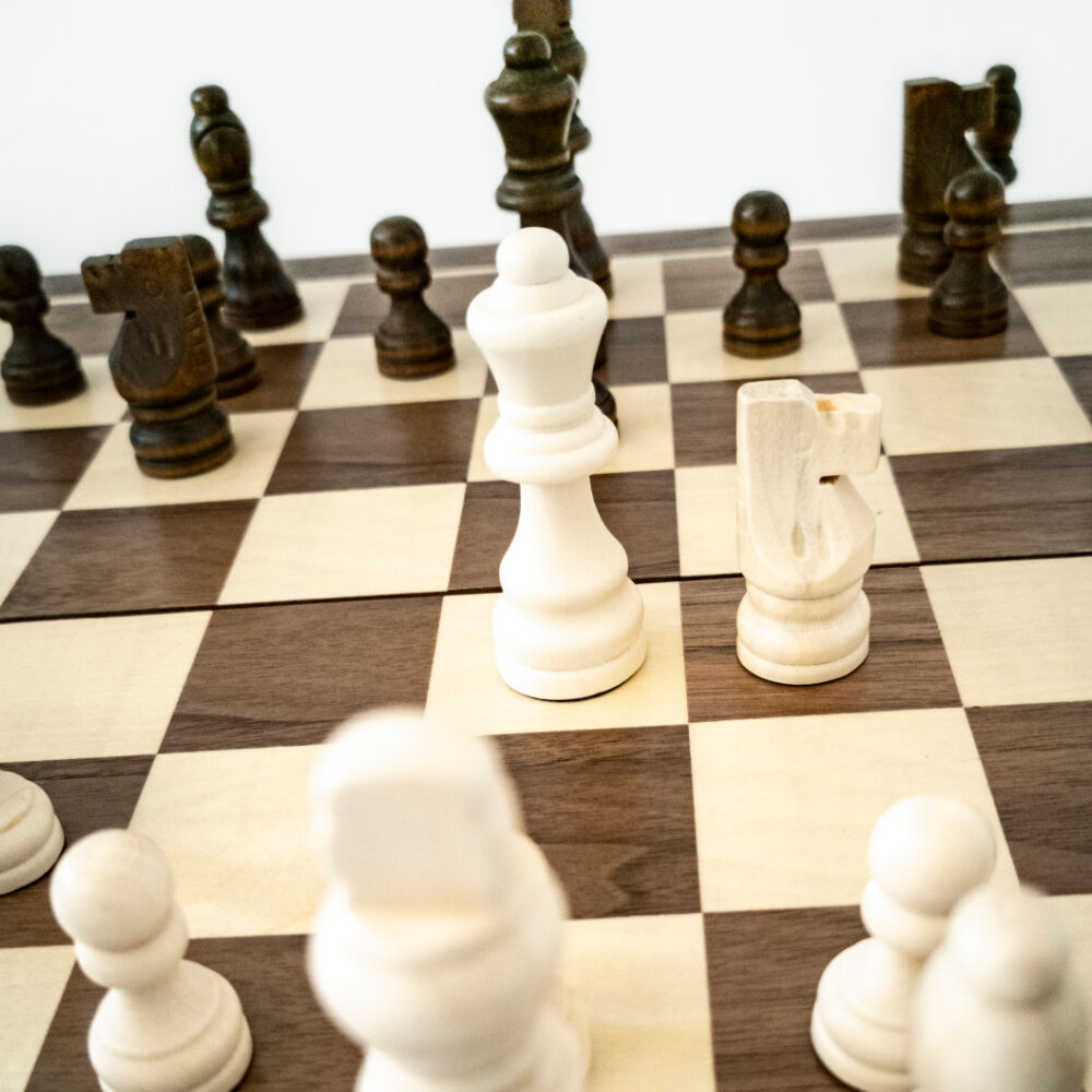 Wooden Folding Chess/checkers/backgammon Set 40cm