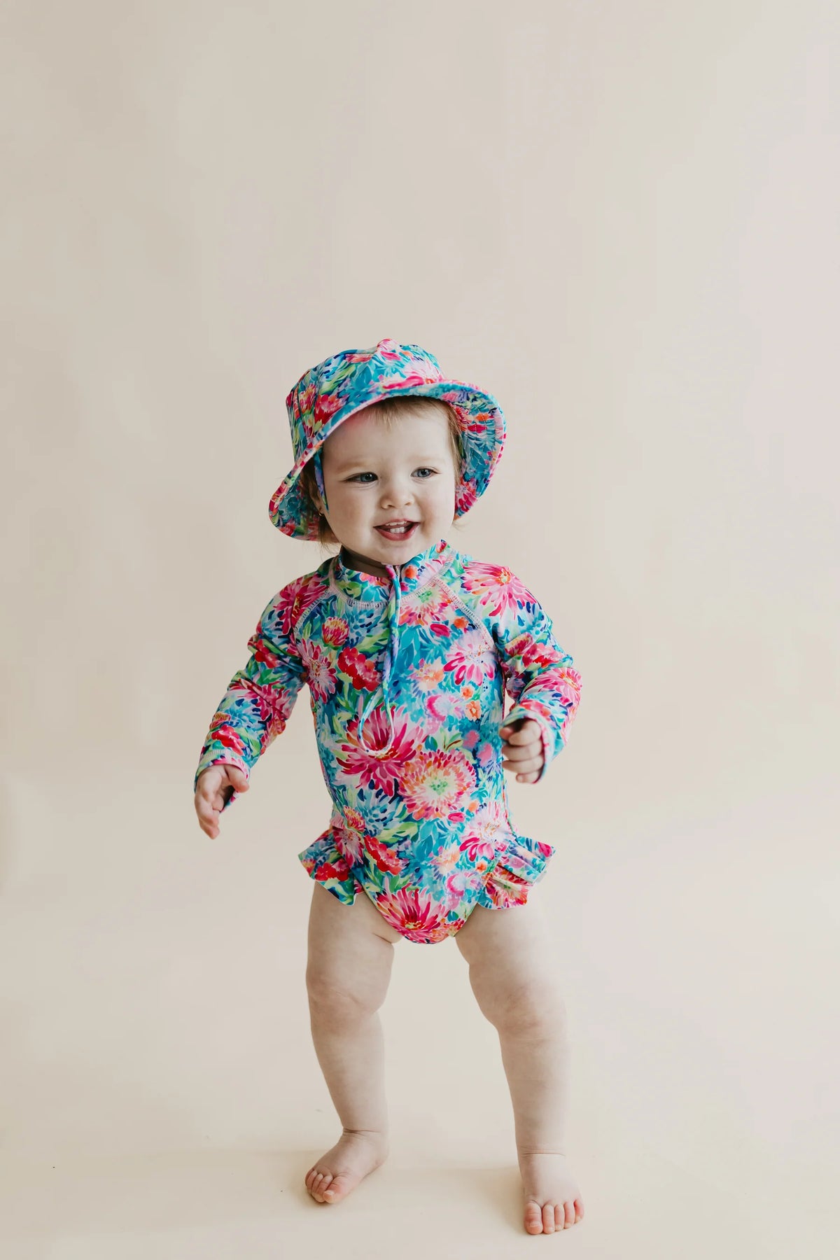 Girls Swimsuit - Garden Glow