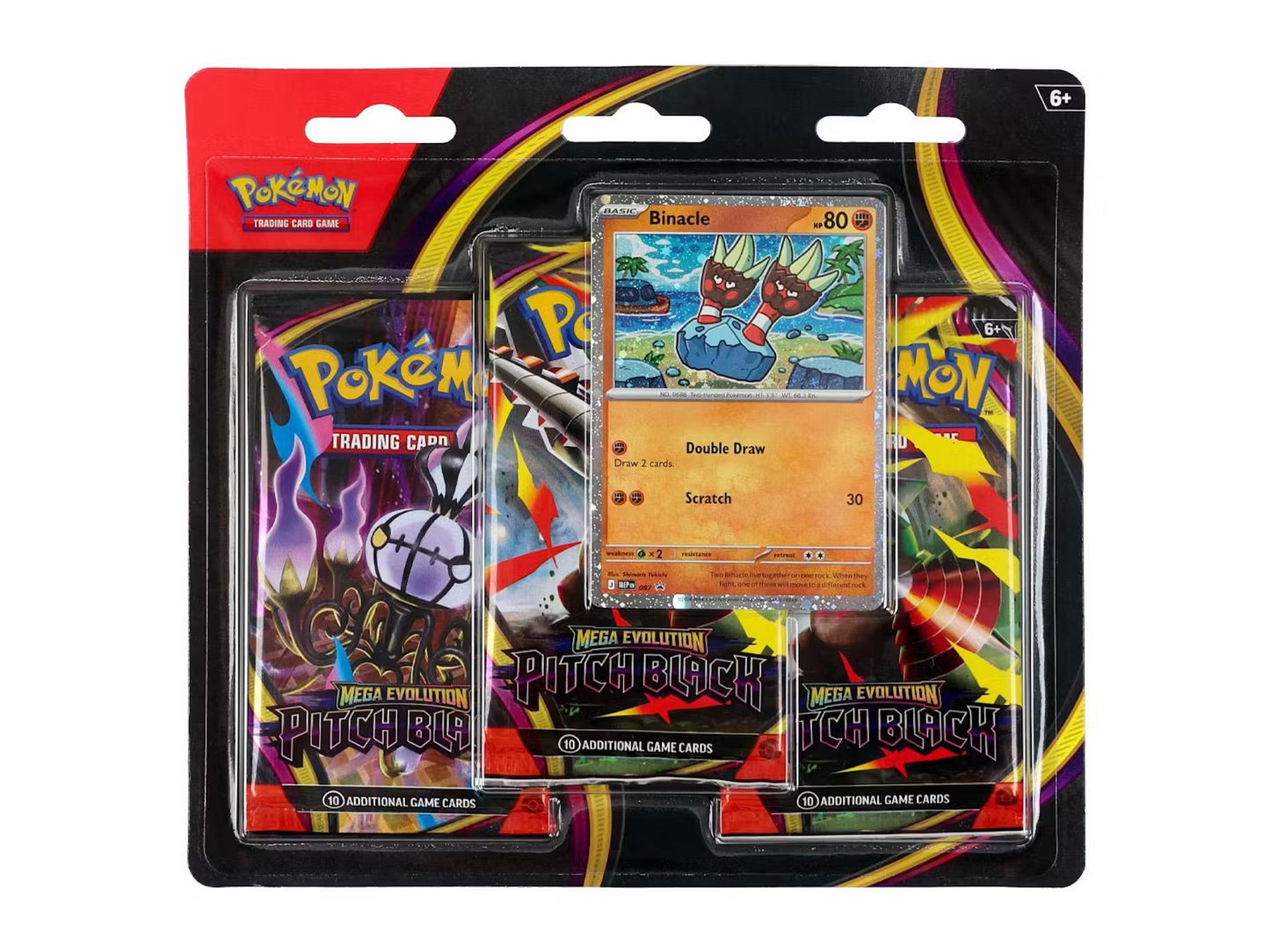 Pokemon Tcg Mega Evolutions 5 Pitch Black Three Booster Blister