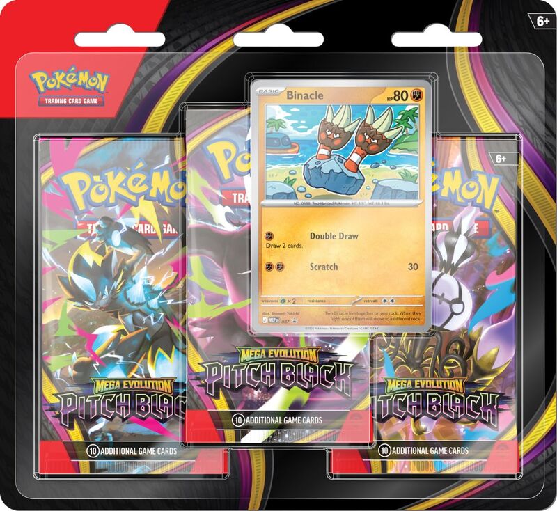 Pokemon Tcg Mega Evolutions 5 Pitch Black Three Booster Blister