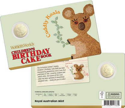 Aww Birthday Cake 2025 $1 Carded Coins Collection - Set includes 1 Free $2 Coloured Coin