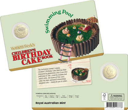 Aww Birthday Cake 2025 $1 Carded Coins Collection - Set includes 1 Free $2 Coloured Coin