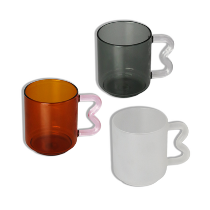 Eloise Glass Cup Frosted White