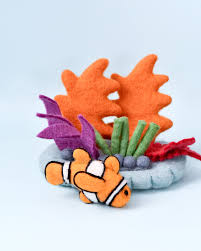 Felt Coral Reef With Clownfish Set